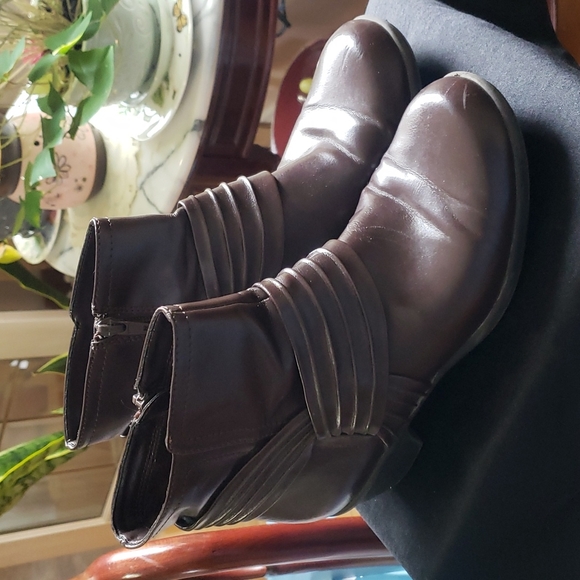 Comfort Plus Brown Ankle Boots - Picture 3 of 6